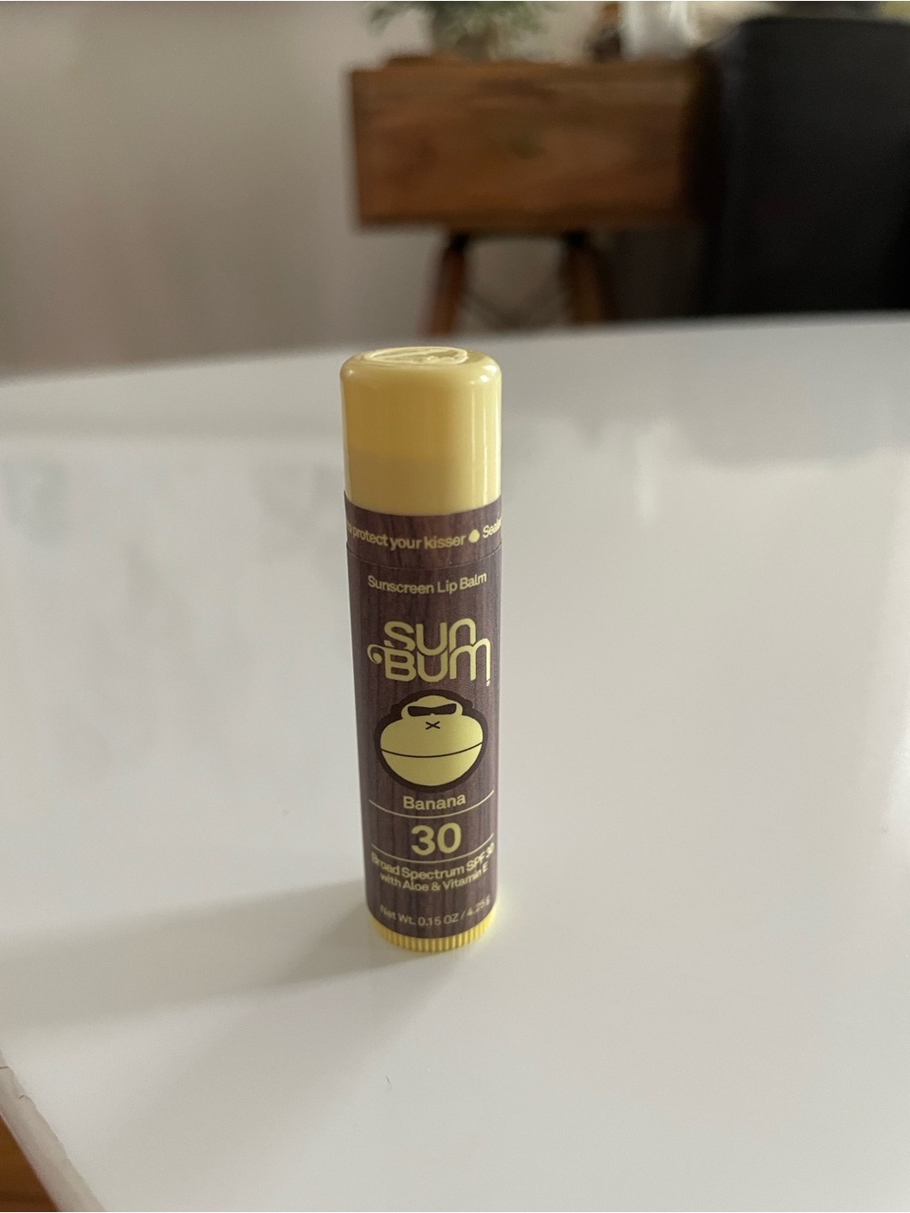 Sun Bum Banana Lip Balm Stick SPF 30 Broad Spectrum w/ Aloe & Vitamin E 0.15oz